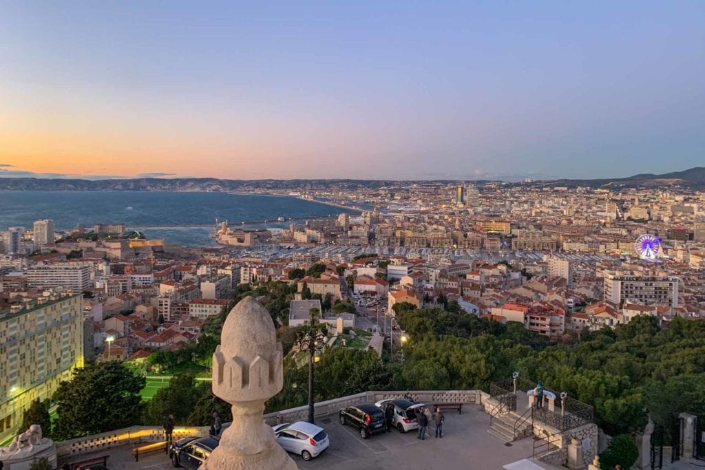 View from the esplanade of Notre-Dame de la Garde - Marseille