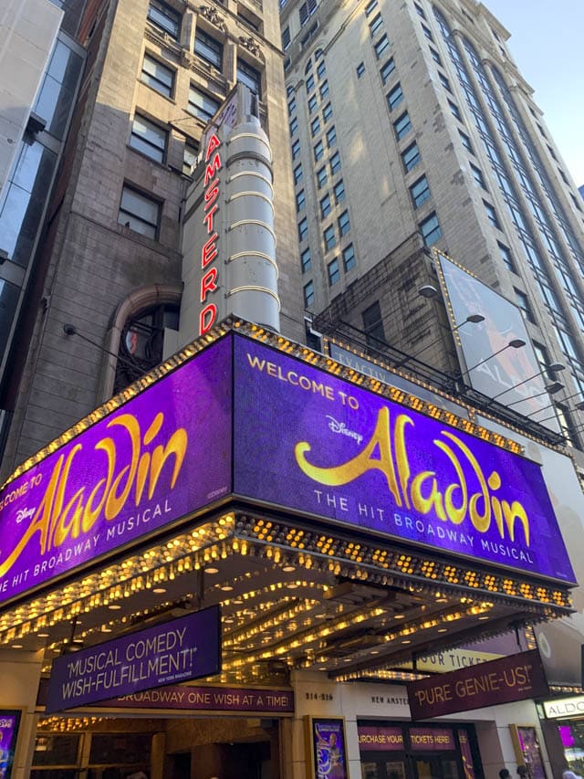 Musical Aladdin to theNew Amsterdam Theater